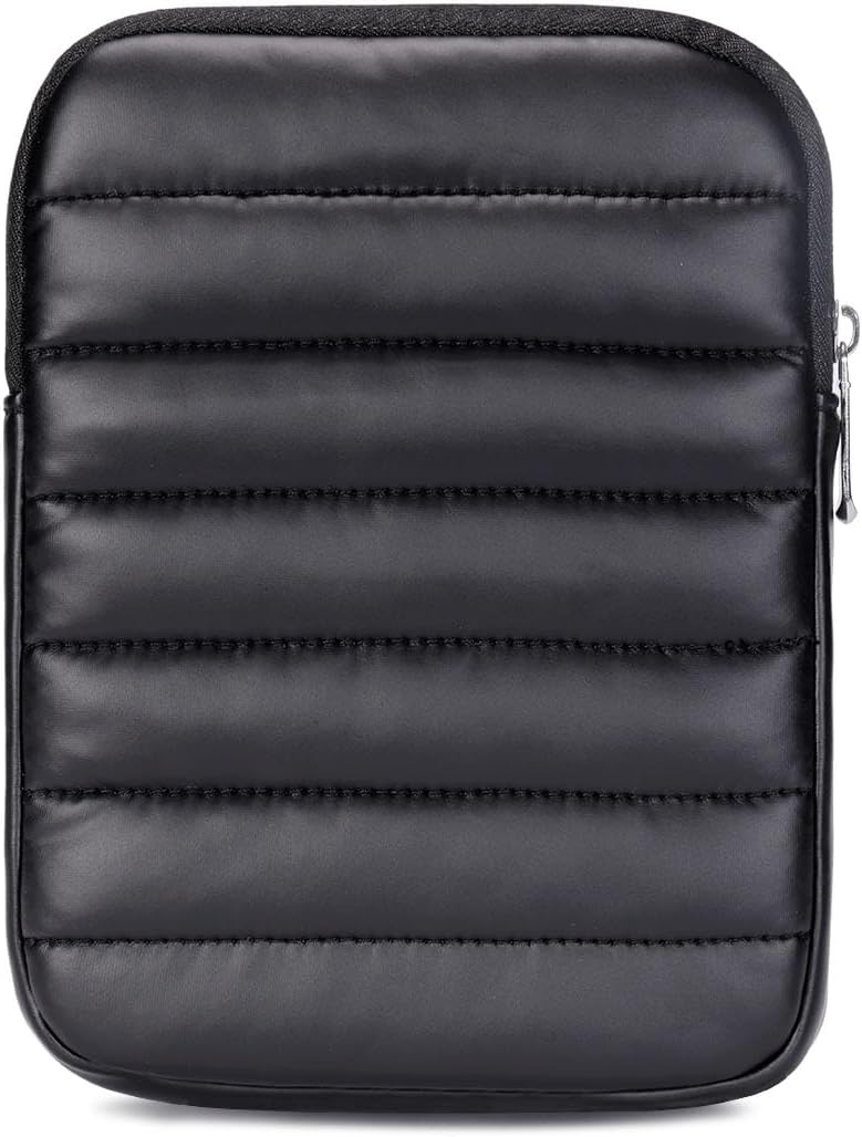 Clezolraa 6-7 Inch Puffy Sleeve Case for 7" Kindle Paperwhite 12th Gen/Colorsoft 2024, 6.8" Kindle Paperwhite 11th Gen, 6" Kindle 11th Gen 2024/2022, Oasis, Protective Pouch Bag, Black - Image 1